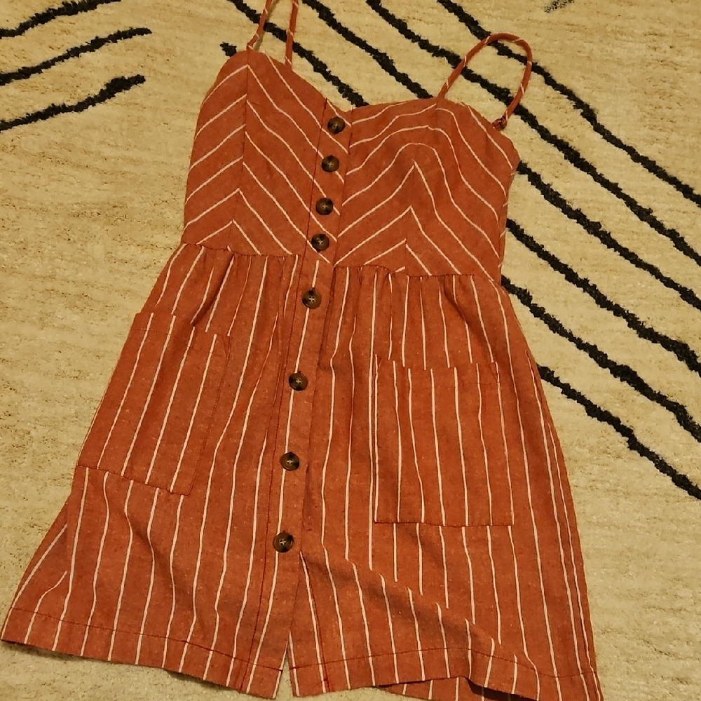 Ci Sono Red and White Striped Garment